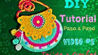 BOLSA PARA NIÑA TEJIDA A CROCHET PASO A PASO EN ESPAÑOL - Video #2