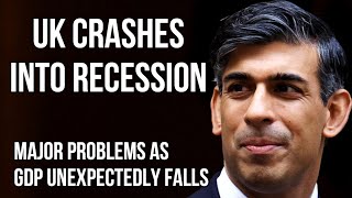 UK Crashes into Recession as GDP Falls, Retail Sales Crash & Inflation Remains Double Target Rate