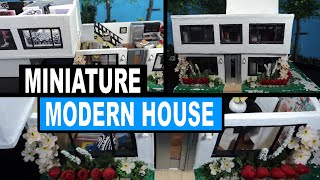 Modern Miniature Paper Mache Dollhouse