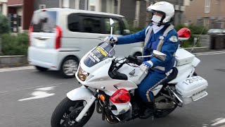 【転回で定位置に到着！】埼玉県警察交通機動隊のプロ技！！！信号無視の取り締まりスポットに到着し、猛烈転回で定位置へ！！