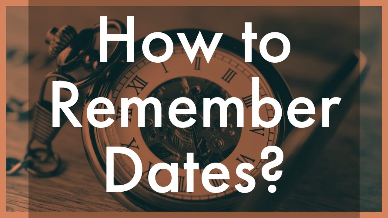 How To Remember History Dates Easily Aze Study Youtube