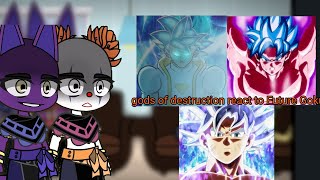 gods of destruction react to Future Goku