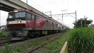 9170レ 鉄道クレーン車KRC 810N型甲種輸送（トラバーサー欠車）EH500-8牽引