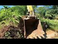 excavator uh045 7 working on small and narrow river part 1