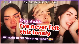 [ENG] 😭Charlotte feeling lonely \u0026 emotional -Live @ new house 4.10 | Love Englot sm🥰#englot #อิงล็อต