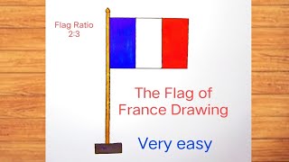 Flag of France Drawing Easy/How to Draw National Flag of France Easy