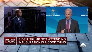 Joe Biden: Donald Trump not attending inauguration is a good thing