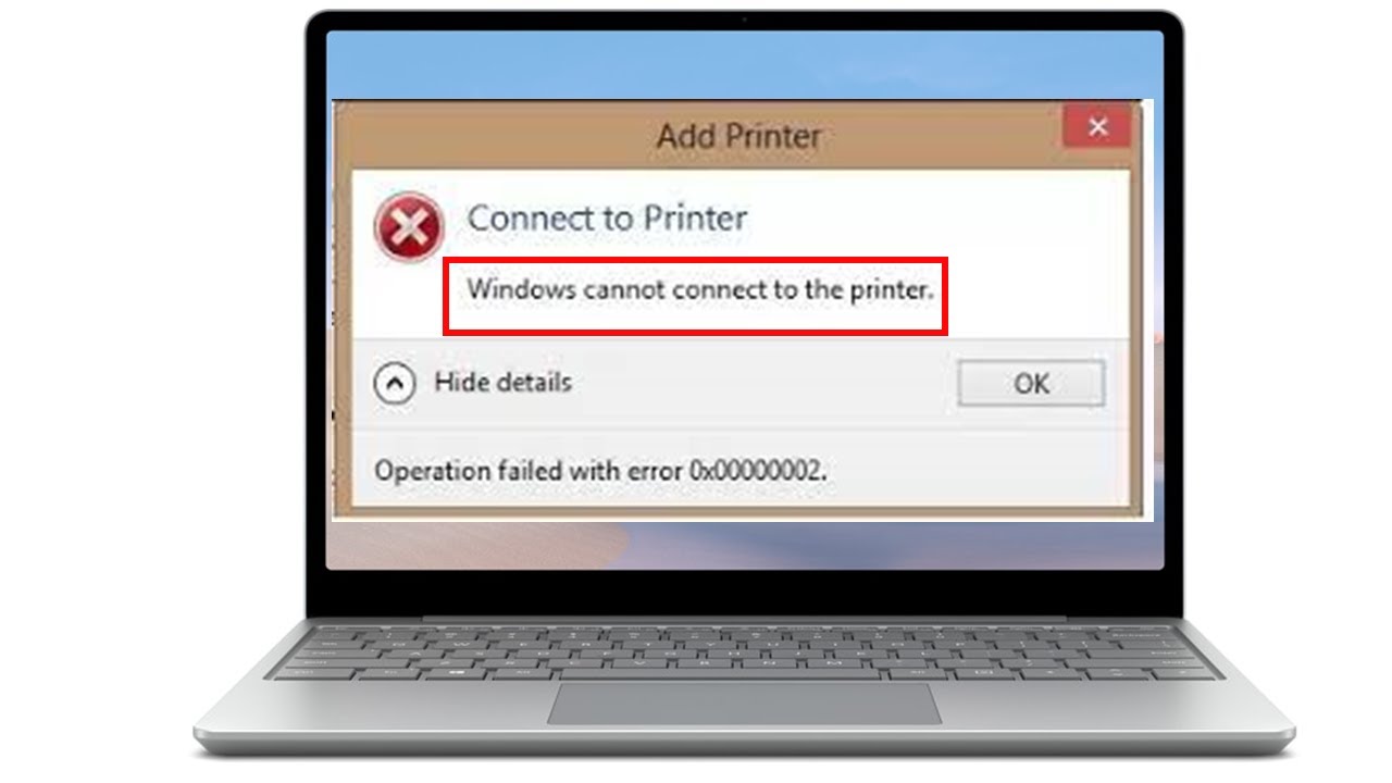 Fix Printer Operation Failed With Error 0x00000002 - YouTube