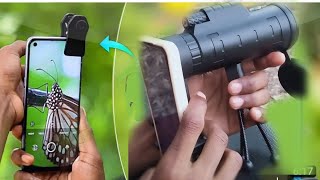 Mobile telescope lens zoom 40x60|Unboxing video |Mobile lens fitting kaise kare|😱😱