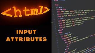 23. HTML Input Attributes