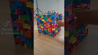Punching a Domino Cube in Slo-Mo #shorts #domino #oddlysatisfying #slowed