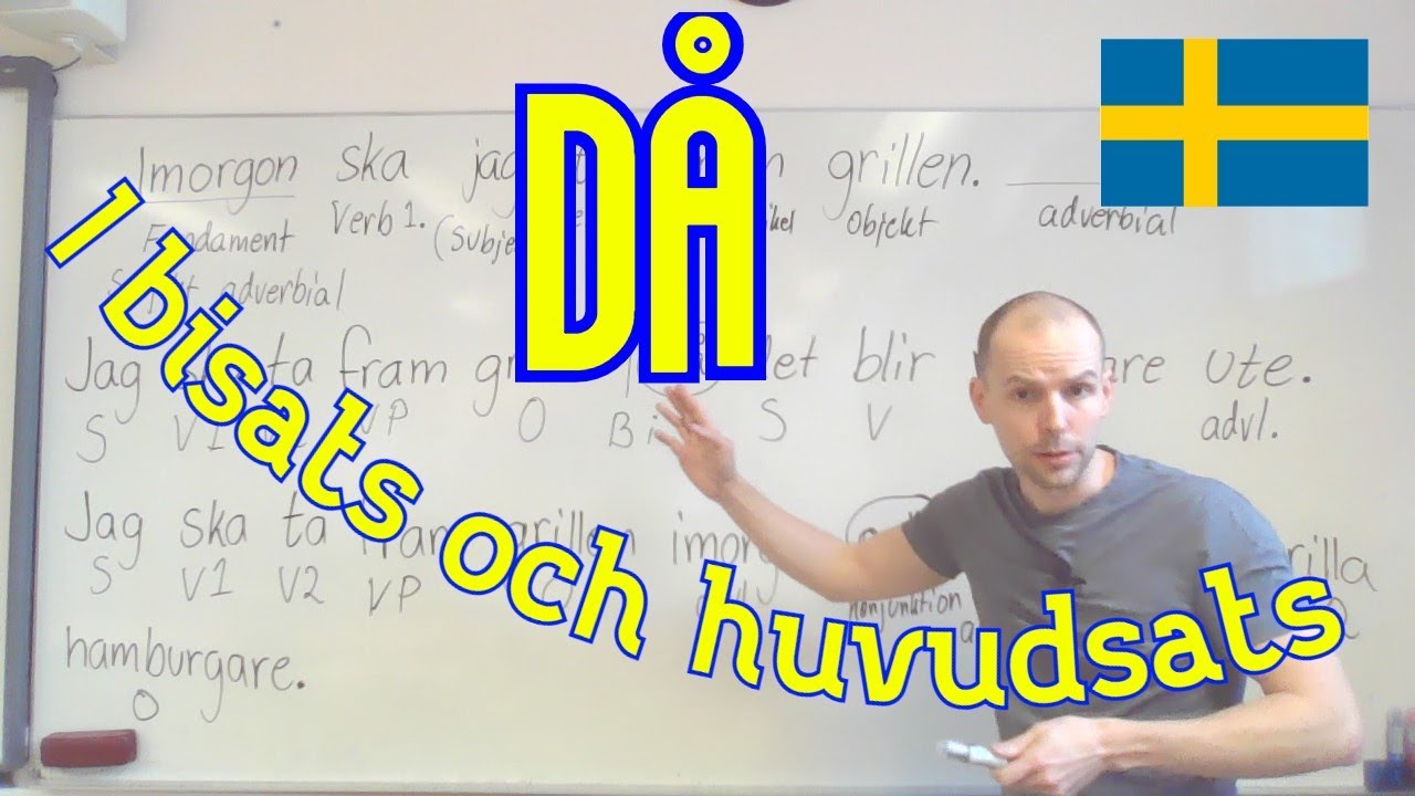 "Då" Och Skillnaden Mellan Bisats Och Huvudsats - YouTube