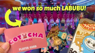 We won SO MUCH LABUBU at Hawaii’s newest claw machine store!