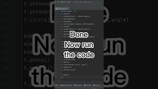 Draw Smiley face in python | turtle | turtle graphics #21 #shorts #python #pythontutorial