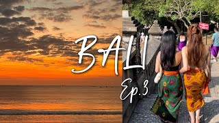 SUB) Bali travel vlog with my mate | Southern Bali tour, last day at the best sunset restaurant 🍴🌅