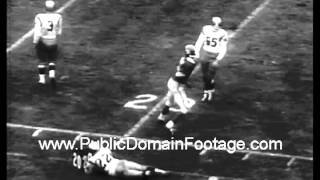 College Football - Michigan State Beats Notre Dame 1961 public domain archival newsreel