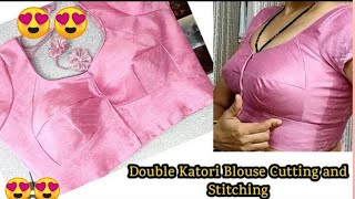 Pharma se double katori blouse cutting and stitching| Bombay blouse cutting#missborasi #silai #dress