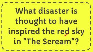 What disaster is thought to have inspired the red sky in 