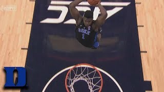 Duke's Zion Williamson Starts Game With Powerful 2-Handed Dunk