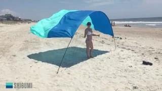 Shibumi Shade Set Up - World's Best Beach Shade