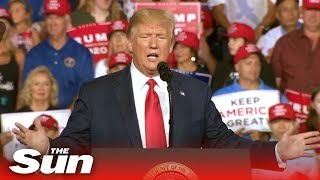 Trump blasts heckler for having ‘a serious weight problem’