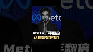 meta 一年翻倍，认知决定财富！#经济 #金融 #财经