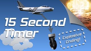 15 sec exploding countdown timer with Jet Plane