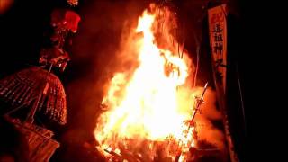 Burning of the shrine and decorations