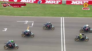 MRF MMSC FMSCI INDIAN NATIONAL MOTORCYCLE RACING 2024 ROUND 4 RACE15 TVS APACHE RTR 200 ROOKIE - R2