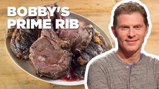 Bobby Flay Makes Prime Rib with Red Wine-Thyme Butter Sauce | Food Network