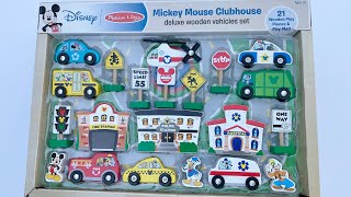 Mickey Mouse Deluxe Wooden Vehicles Set