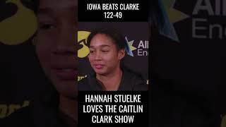 Iowa's Hannah Stuelke Loves Caitlin Clark Show #shorts