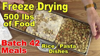 Freeze Drying Your First 500 lbs of Food - Batch 42 - Rice Meals \u0026 Pasta Meals