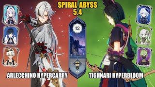 Arlecchino Hypercarry \u0026 Tighnari Hyperbloom | NEW Spiral Abyss 5.4 | Genshin Impact