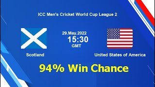 ICC Cricket World Cup League Two 2019-23: Scotland vs United States, 2nd Match Analysis & Prediction