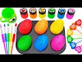 Satisfying Video Rainbow Mixing All Lollipop & Color EGGS From Chocolate Magic Candy & Cutting ASMR