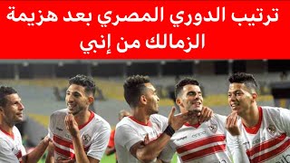 ترتيب الدوري المصري بعد مباراة الزمالك وإنبي اليوم في الدوري المصري.