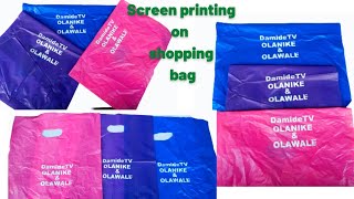 HOW TO SCREEN PRINT ON SHOPPING BAGS.  #Screenprinting #customizeshoppingbag