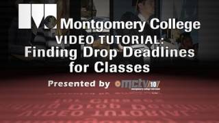 Finding Drop Deadlines for Classes
