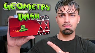 playing geometry dash for the first time