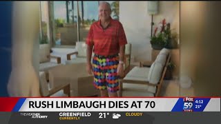 Conservative radio host Rush Limbaugh dies at 70