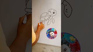 easy drawing for beginners | the turtle drawing 🐢🐢🎨🎨 #shorts #youtubeshorts #drawing