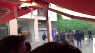 Lyon French hooligan vs England fans Full version