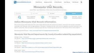 Online Minnesota Vital Records Information.