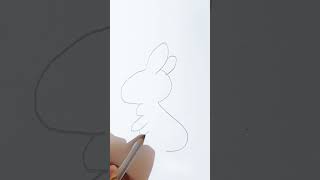 How To Draw a Bunny🐰||  Easy way to drawing  || #shorts #trending #viral #bunny #rabbit