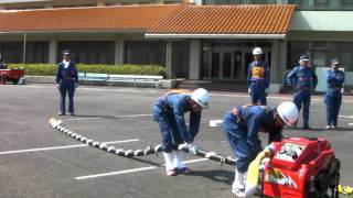 20110716_消防学校_Aチーム水出し訓練②_小型ポンプ操法訓練_栗東市消防団