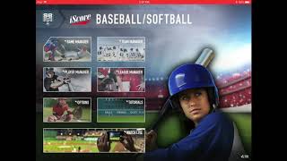 IScore baseball 5.110 iPad app - pregame import and lineup