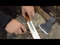 Making nordic bushcraft knife - blacksmithing, leather sheath, burl handle, fishing trip