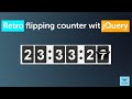 jQuery flipping clock counter || jQuery Plugin Tutorial ||Easy Coding