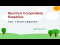 Grover algorithm Simplified
